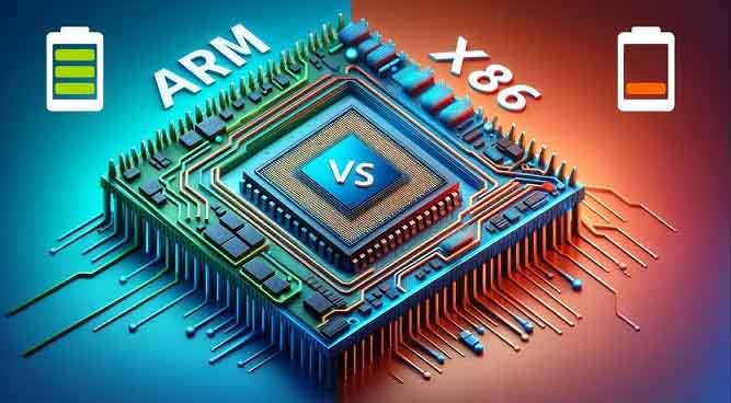  مقایسه مصرف لپ‌تاپ ARM با x86
