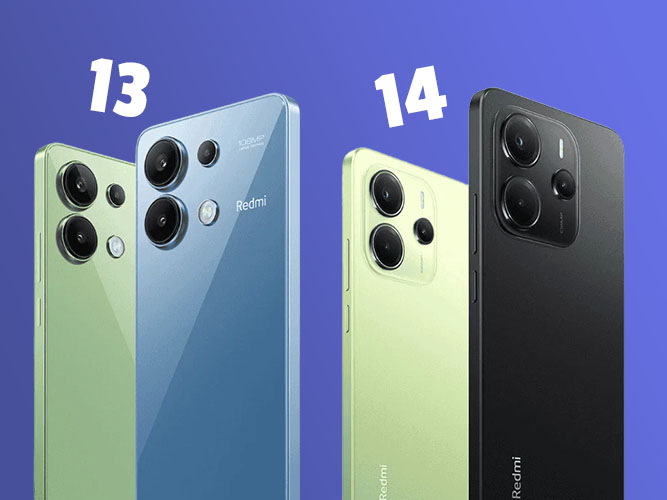 مقایسه گوشی ردمی نوت 13 با ردمی نوت 14 شیائومی