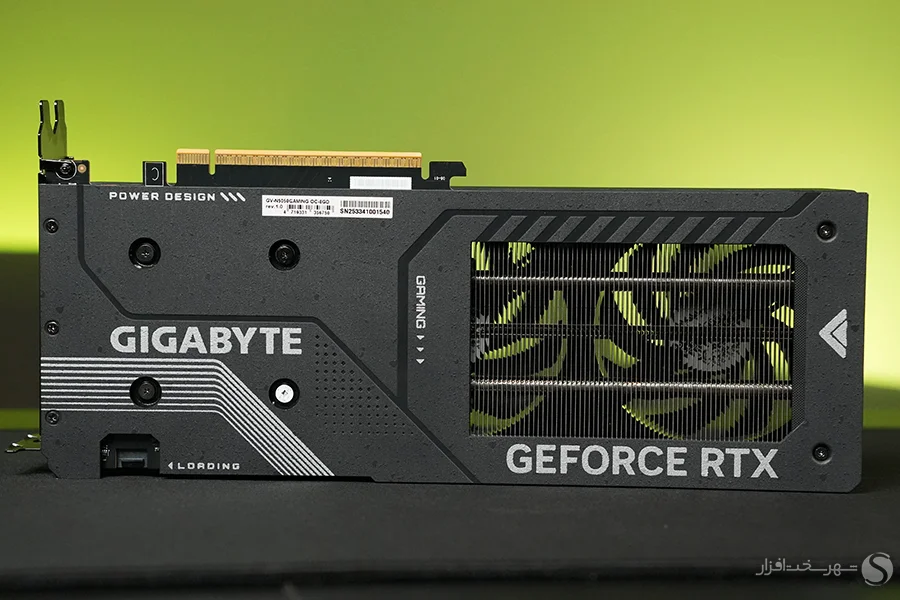 gigabyte rtx 5050 gaming oc back side