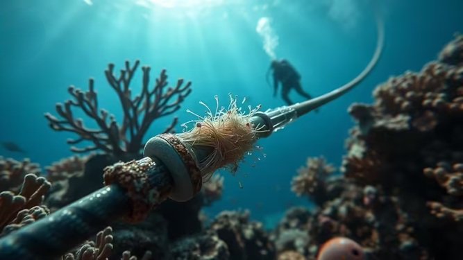 قطع کابل اینترنت زیردریایی