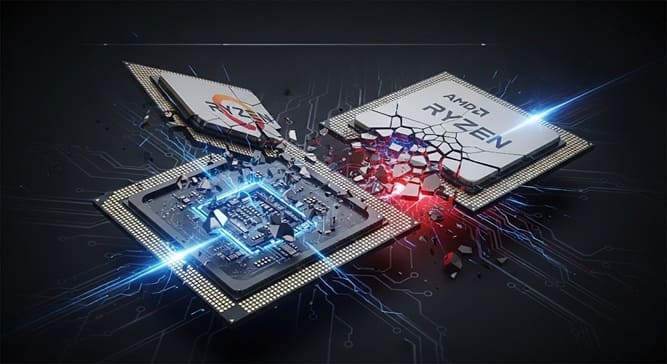 تراشه با دو چیپلت سه بعدی AMD