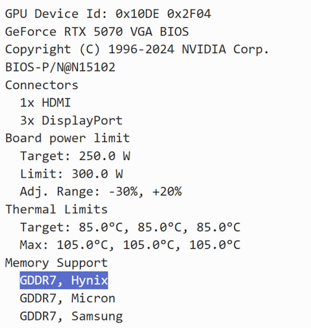  نوع چیپ حافظه GeForce RTX 50