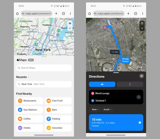 سرویس نقشه  Apple Maps