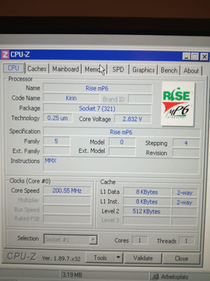 تست پردازنده Rise mP6