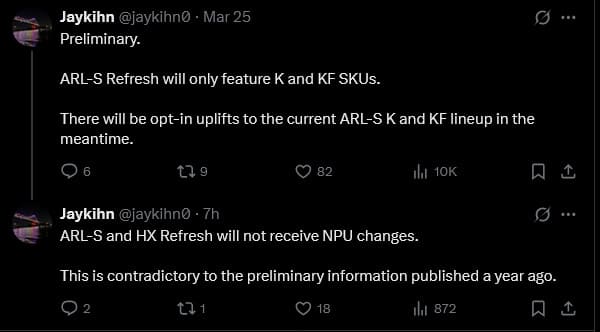 شایعات Arrow Lake Refresh