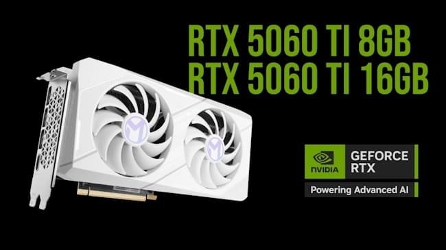 نسخه های کارت گرافیک RTX 5060 Ti