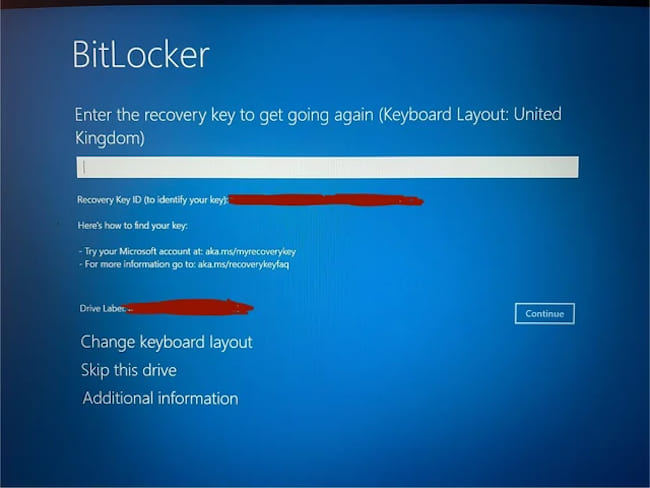 مشکل BitLocker  ویندوز 11