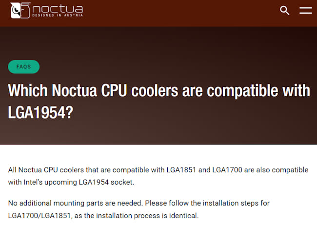 سازگاری فن سیپییو LGA1851 با LGA1954