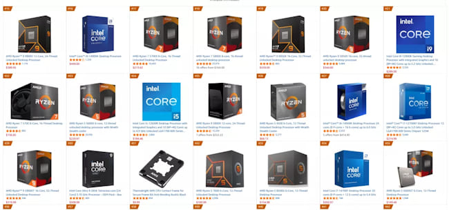 پرفروش ترین پردازنده آمازون 2025