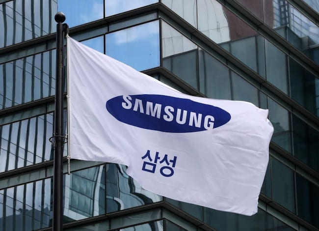 پرچم با نماد سامسونگ