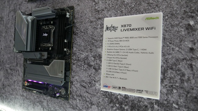 مشخصات مادربرد X870 LiveMixer WiFi