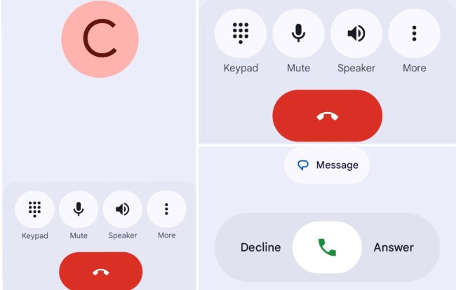 طراحی جدید اپلیکیشن Phone گوگل