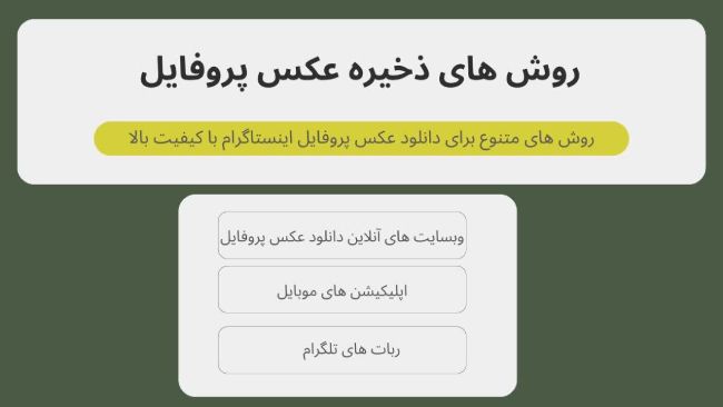 روش های جایگزین و مکمل برای دانلود عکس پروفایل اینستاگرام