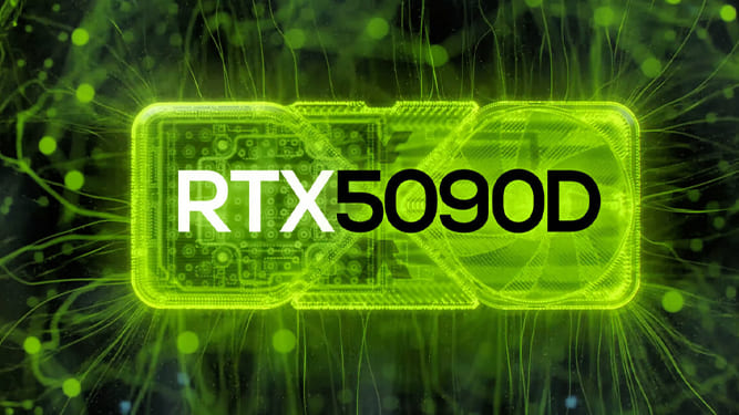 کارت گرافیک RTX 5090D با کولر دمنده