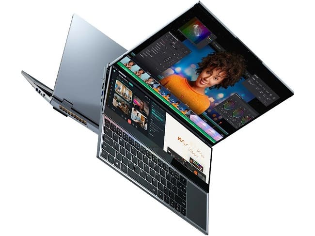 لپ‌تاپ NBook Fly با دو نمایشگر لمسی