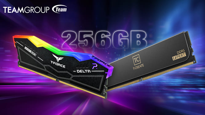 DDR5 با ظرفیت 256 گیگابایتی از شرکت TeamGroup 