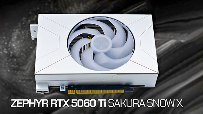 کارت گرافیک کوچک و جمع‌وجور RTX 5060 Ti 16GB Sakura Snow X
