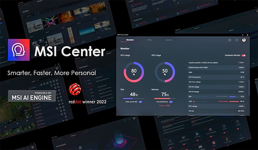 نرم افزار مدیریت MSI Center