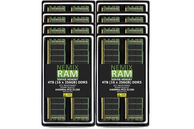 کیت حافظه DDR5 چهار ترابایتی مبتنی بر ECC RDIMM