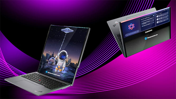 لپ تاپ رول شونده جدید لنوو ThinkPad Rollable XD