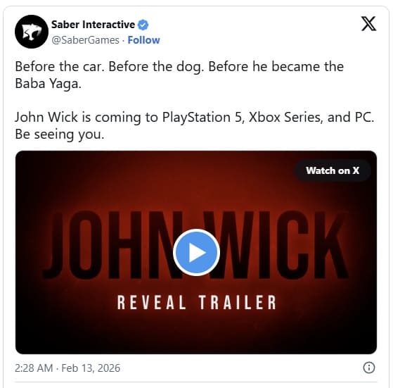 یک بازی اکشن در دنیای جان ویک