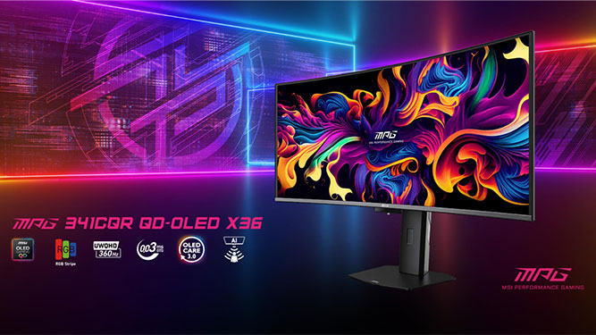 اولین مانیتور گیمینگ جهان با پنل QD-OLED نسل پنجم توسط MSI معرفی شد