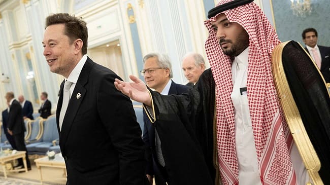 ایلان ماسک و جنسن هوانگ در عربستان