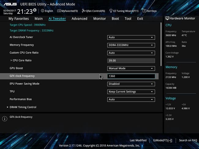 حالت Advanced Mode در بایوس ایسوس