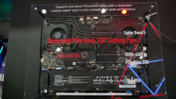 سیستم خنک کننده لپ تاپ MSI Titan 18 HX