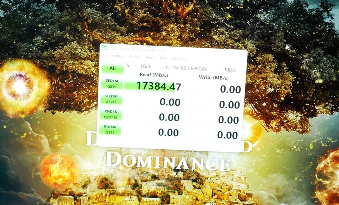 تست سرعت SSD لپ تاپ MSI Titan 18 HX
