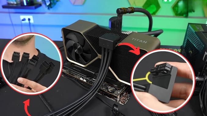 کارت گرافیک ۹۰۰ واتی RTX TITAN ADA با ۲ کانکتور ۱۶ پینی