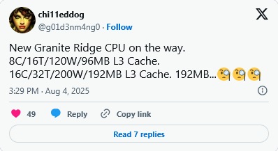 پست توئیتر شامل اطلاعات پردازندهX3D معرفی نشده