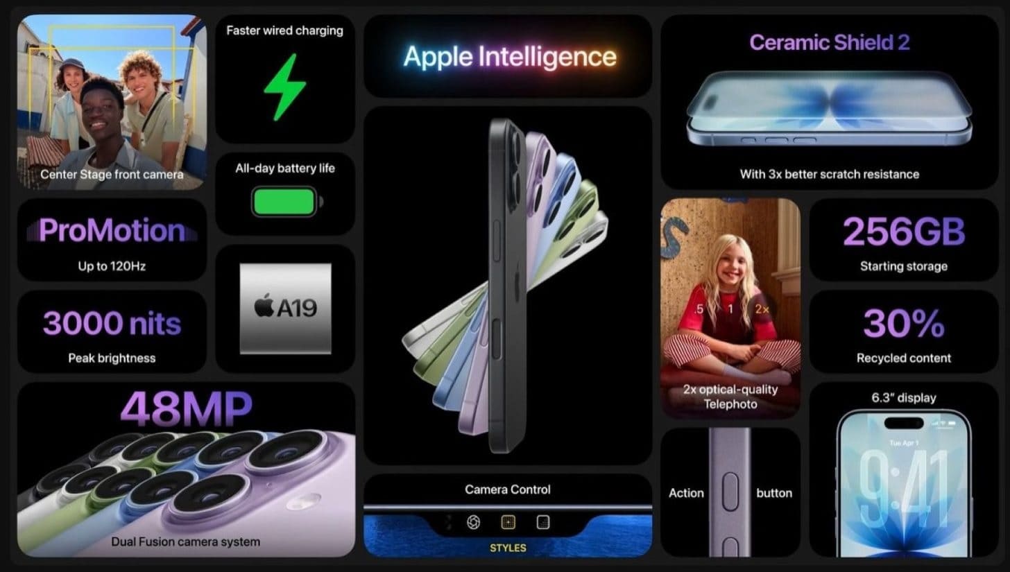 مشخصات آیفون ۱۷