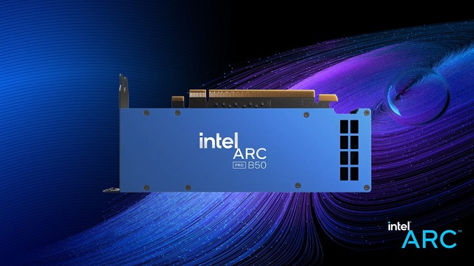 کارت گرافیک حرفه‌ای Arc Pro B50 تست شد