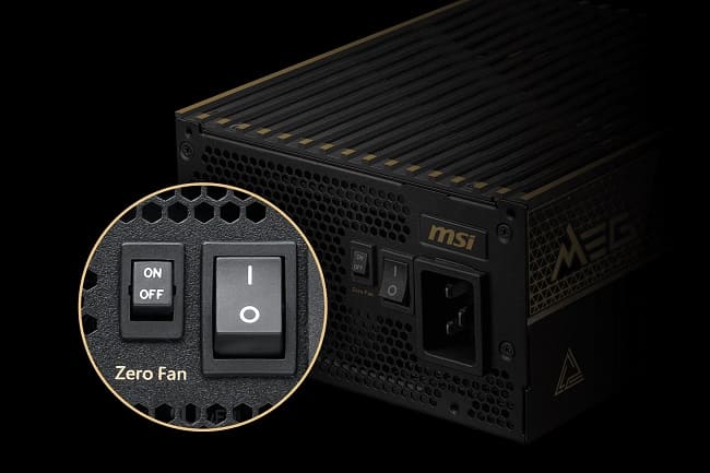 دکمه Zero Fan درپاور Ai1600T