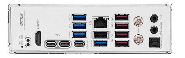 پورت‌های ارتبطای MPG Z890 EDGE TI WIFI