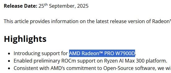 نام W900D در اسناد AMD