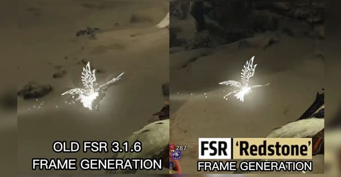 مقایسه FSR Redstone با FSR 3.1
