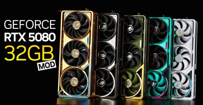 ارتقای غیررسمی RTX 5080 به ۳۲ گیگابایت