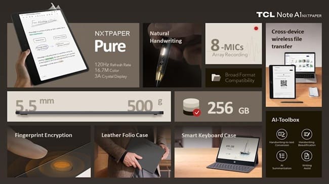 مشخصات تبلت TCL Note A1 NXTPAPER