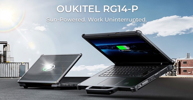 لپ‌تاپ خورشیدی و جان‌سخت Oukitel RG14-P معرفی شد 