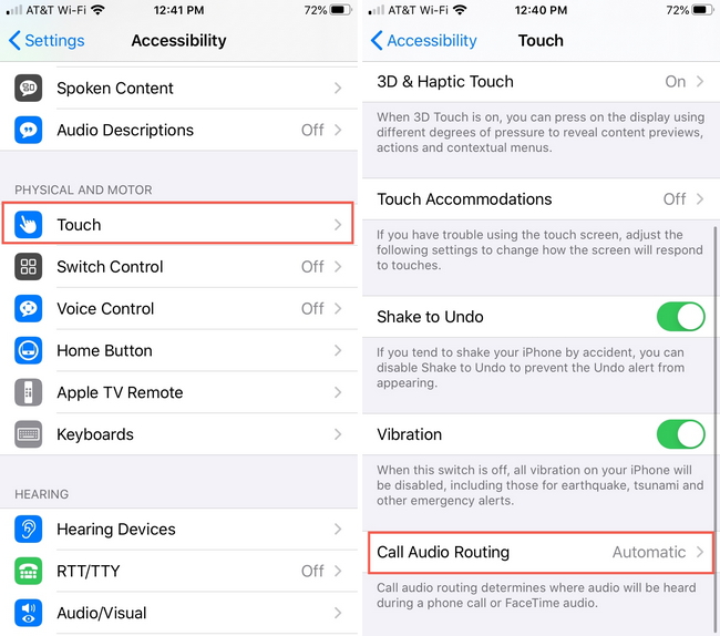 تنظیم Call Audio Routing