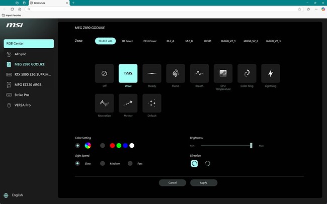 کنترل RGB با portalx