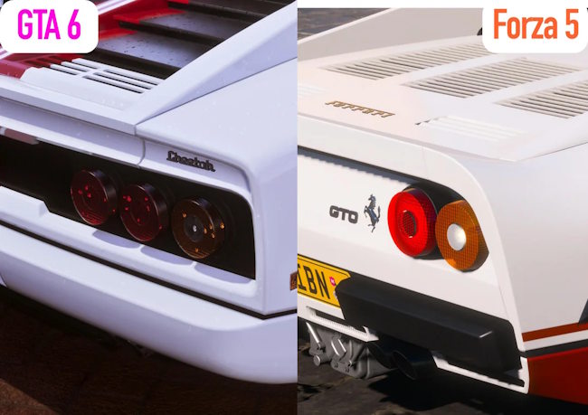 مقایسه گرافیک GTA 6 با Forza Horizon 5