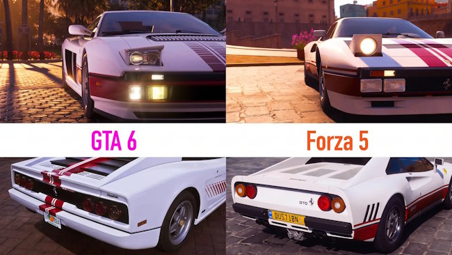مقایسه گرافیک GTA 6 با Forza Horizon 5