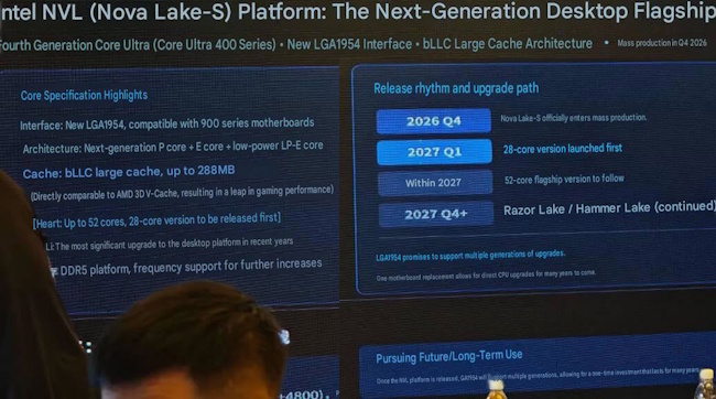 مشخصات Nova Lake-S اینتل
