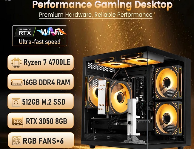 کیس گیمینگ مجهز به پردازنده Ryzen 7 4700LE