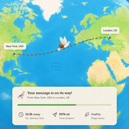 ارسال پیام با کبوتر مجازی Carrier Pidge