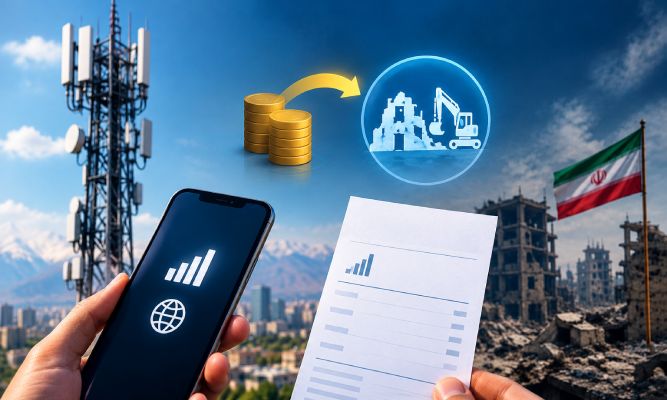 سهم دولت از بسته‌های اینترنت صرف جبران خسارات جنگ می‌شود