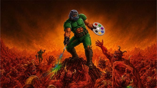 DOOM در Paint اجرا شد